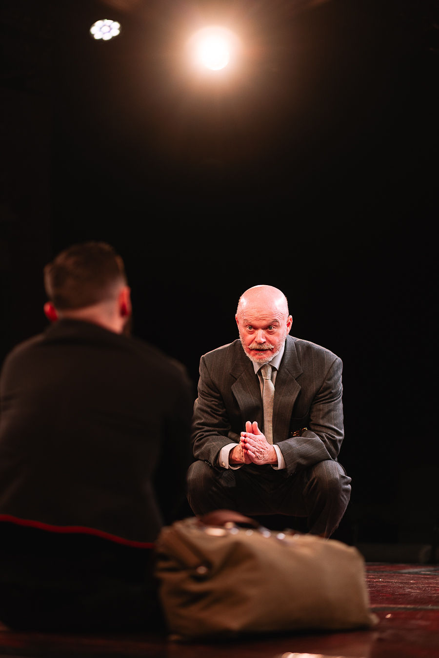 Zach Bloomfield as Polonius. Photo Credit: Faith Decker / Wannabe Studio